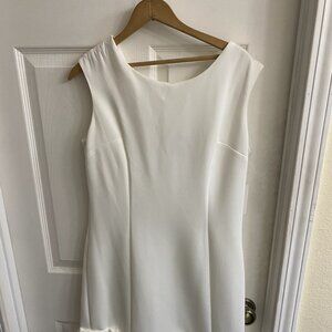Donna Ricco New York White Ruffle-Hem Dress – Size 12